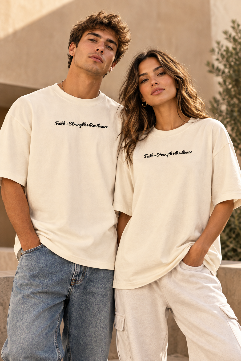 Faith+Strength+Resilience Tee - Lifestyle Shot