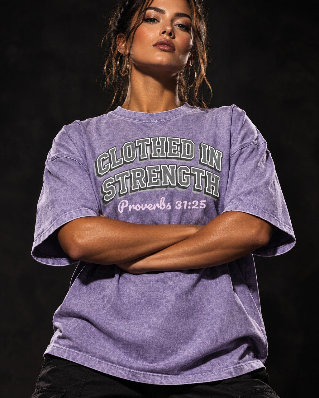 Clothed in Christ - Snow Washed Oversized Cotton T-Shirt