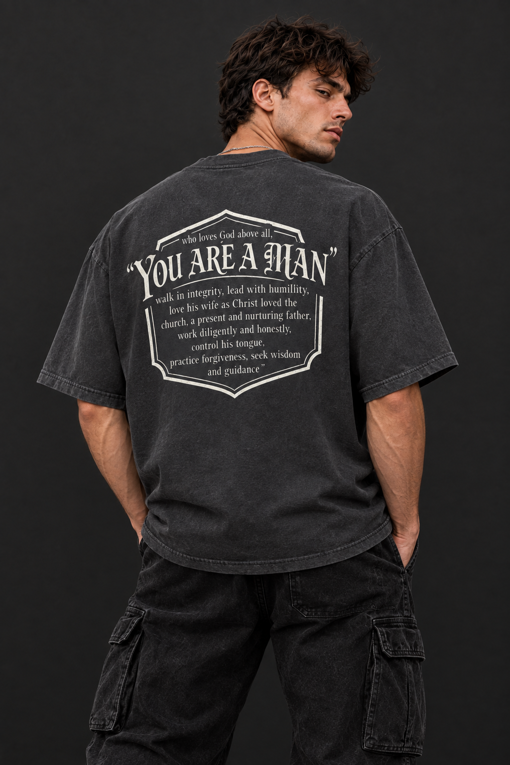 Man of God Tee - Back View